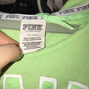 Victoria’s Secret neon green hoodie